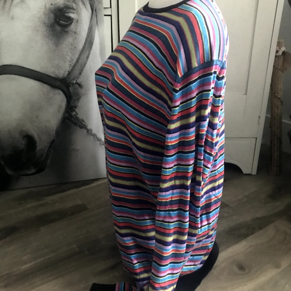 John Smedley Striped Multicoloured Sweater Men XL - Picture 4 of 5